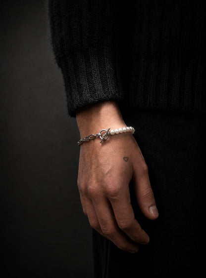 Half Silver-Pearl Bracelet